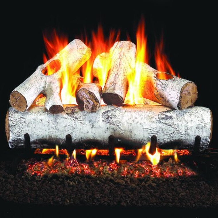 Peterson Real Fyre 18" White Birch Log Set - W-18 + G46-18/20-17