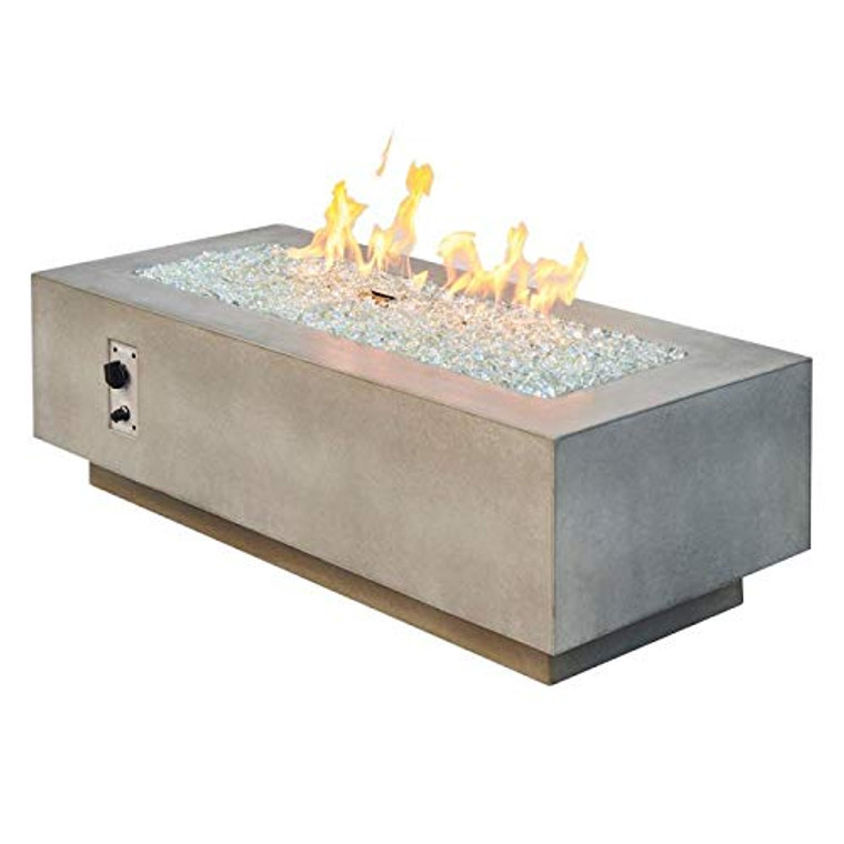 The Outdoor GreatRoom CV-54 Cove Linear Fire Pit Table, Natural Grey, 54"