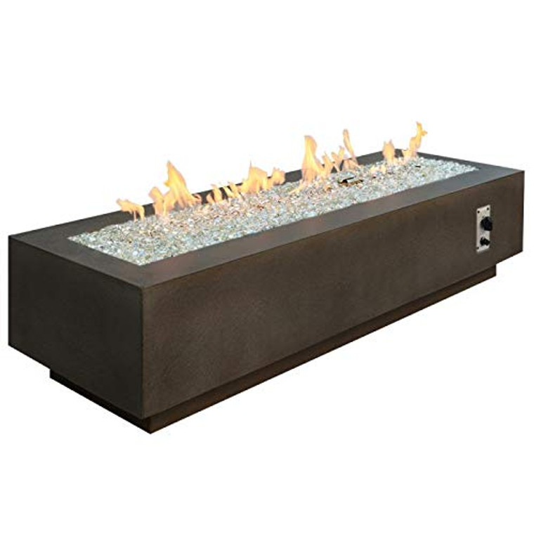 The Outdoor GreatRoom CV-72MM Cove Linear Fire Pit Table, Midnight Mist, 72"