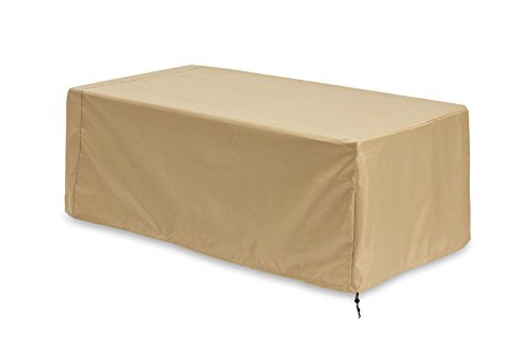The Outdoor GreatRoom Tan Linear Cover for Uptown Fire Pit Table