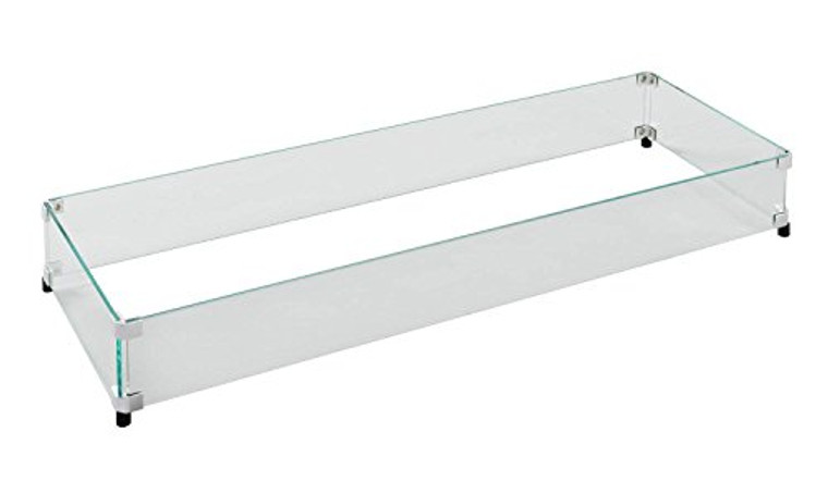 The Outdoor GreatRoom GLASS GUARD-1264 Linear Tempered Glass Wind Guard, 12x64"