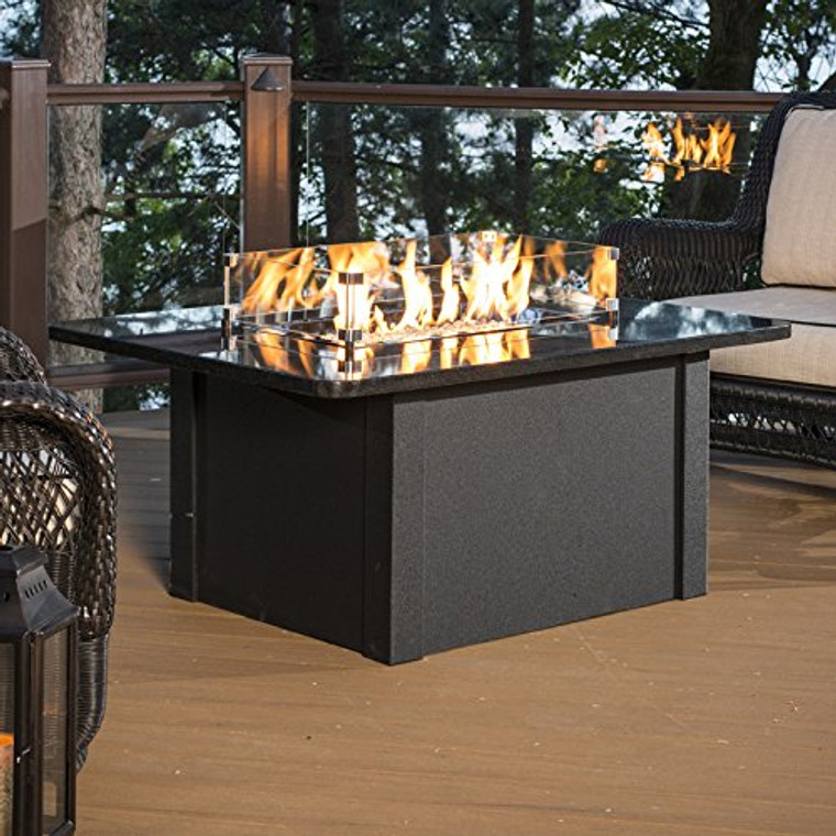 The Outdoor GreatRoom Grandstone Crystal Fire Pit Table