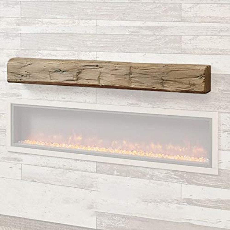 The Outdoor GreatRoom GWBM-60 Weathered Barnwood Supercast Wood Mantel