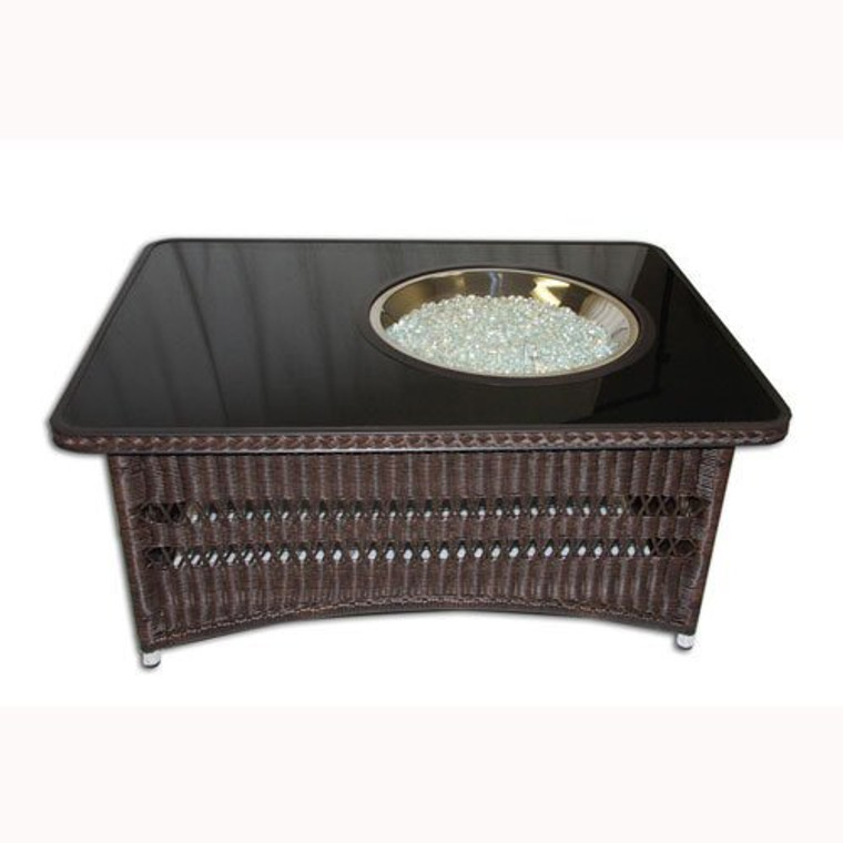 The Outdoor GreatRoom Naples Chat Height Gas Fire Pit Coffee Table