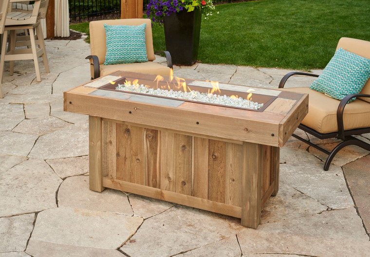 The Outdoor GreatRoom Vintage Linear Fire Table