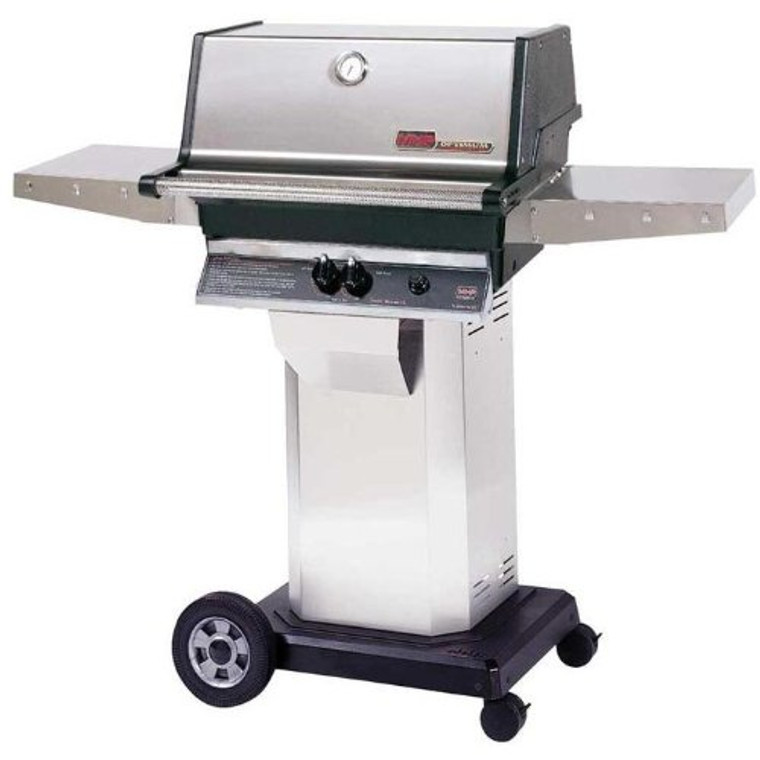 MHP Gas Grills TJK2 Natural Gas Grill W/ Searmagic Grids On Stainless Cart