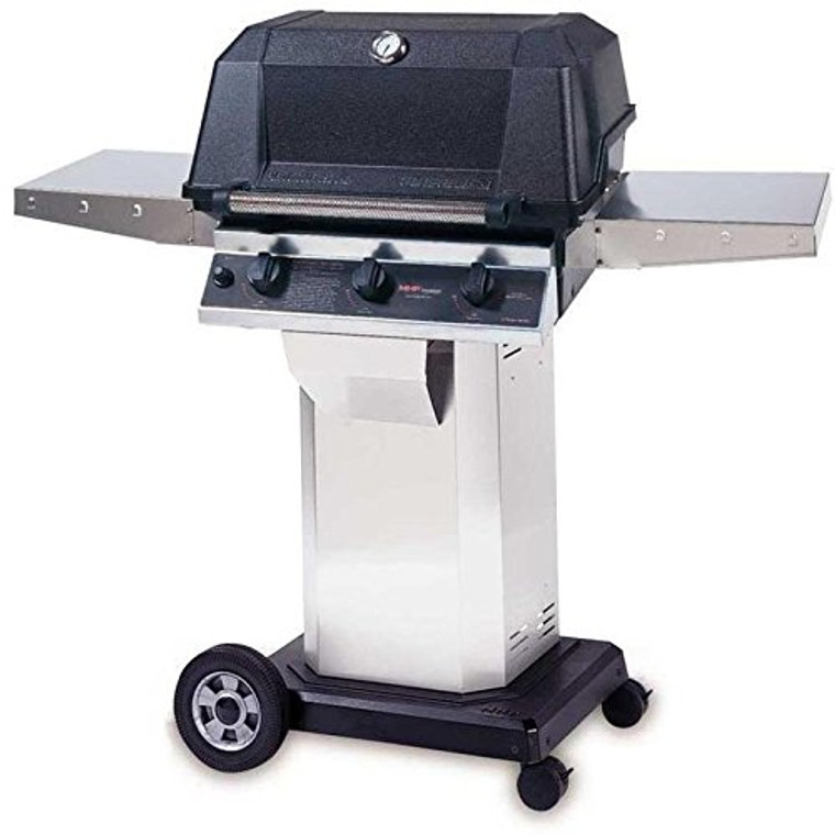 MHP Gas Grills W3G4DD Natural Gas Grill W/Searmagic Grids On Stainless Cart