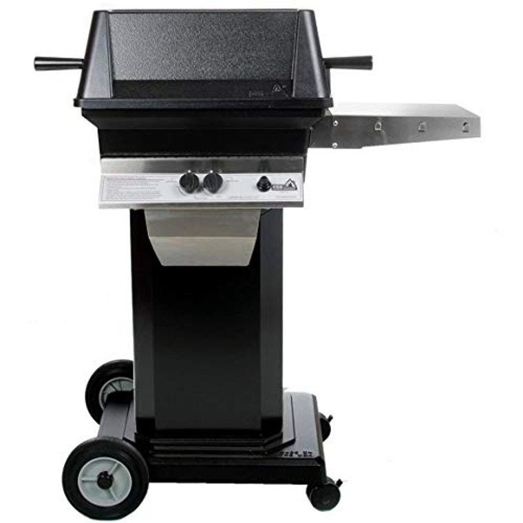 PGS A30 Cast Aluminum Propane Gas Grill On Black Portable Pedestal Base