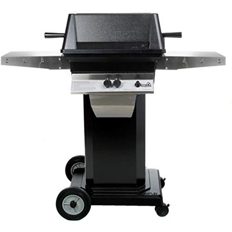 PGS A40 Cast Aluminum Propane Gas Grill On Black Portable Pedestal Base