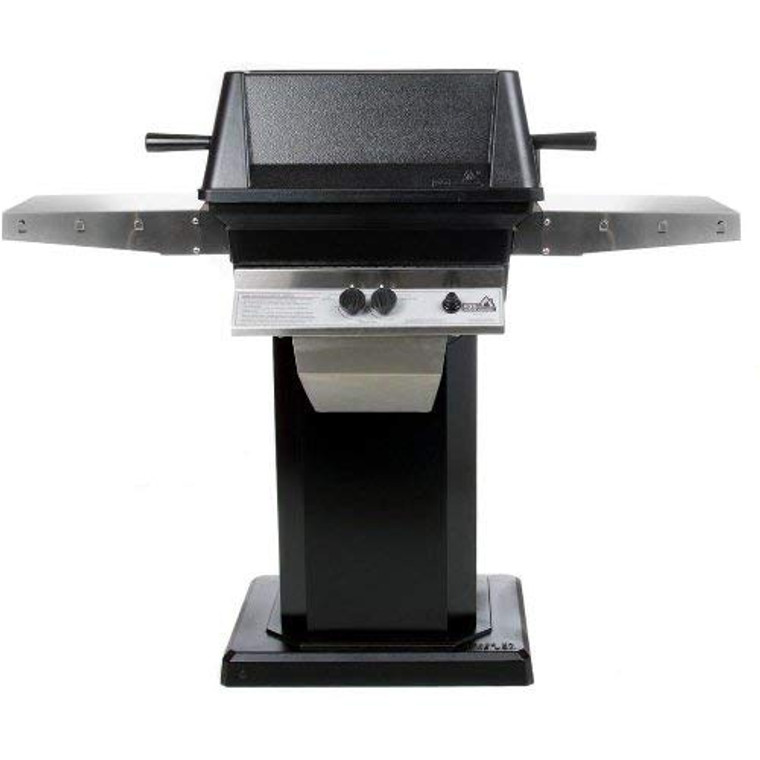 PGS A40 Cast Aluminum Propane Gas Grill On Black Patio Base