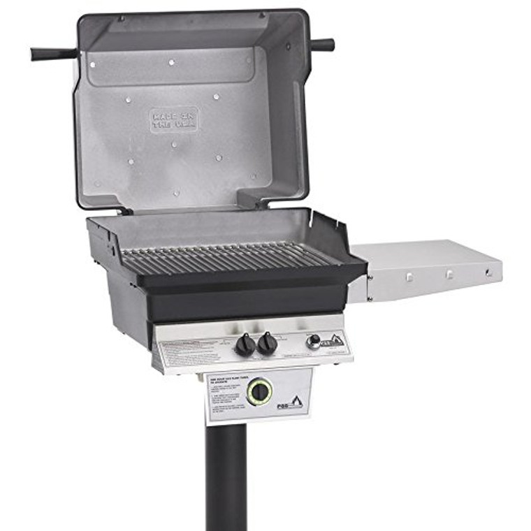 PGS T-series T30 Commercial Cast Aluminum Natural Gas Grill With Timer On In-ground Post