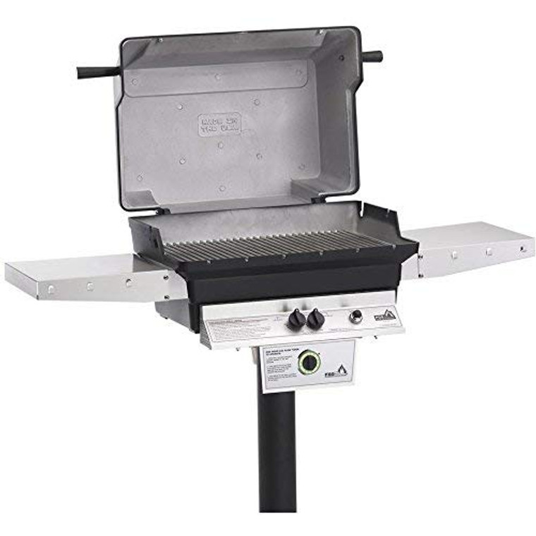 PGS T-series T40 Commercial Cast Aluminum Natural Gas Grill With Timer On In-ground Post