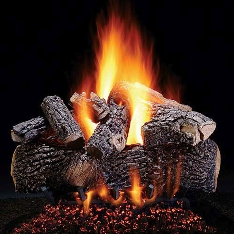 18" Prestige Highland Oak Logs w/Convertible Safety Pilot Burner - LP