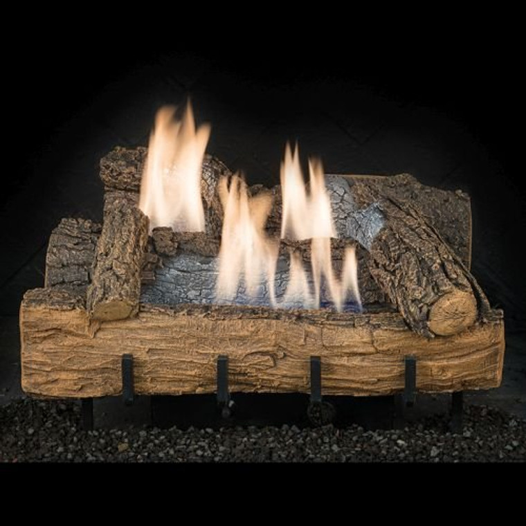 18" Weathered Oak Logs w/Millivolt Control Burner - Remote Ready - NG