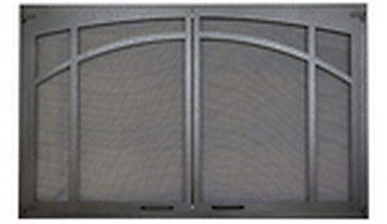 Superior ASD4224-TI Twin-Pane Arched Screen Door - Textured Iron