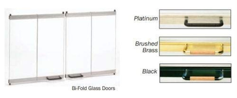 Superior BDO Mosaic Masonry Bi-Fold Door in Black for Fireplace