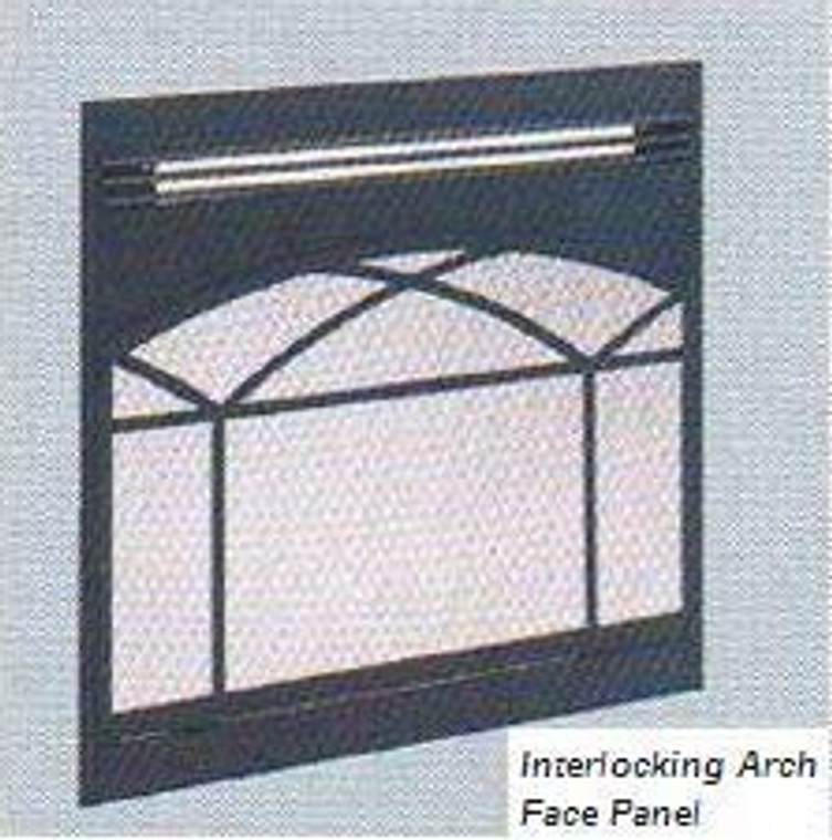 Superior 36 Interlocking Arch Decorative Front Face Panel for Elec. Fireplace