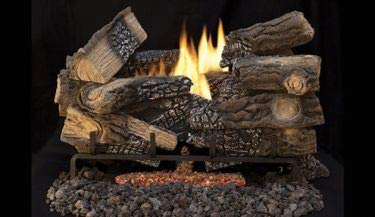 Superior Fireplaces 18" Triple Flame Electronic Burner w/Ember Bed - NG- BURNER ONLY