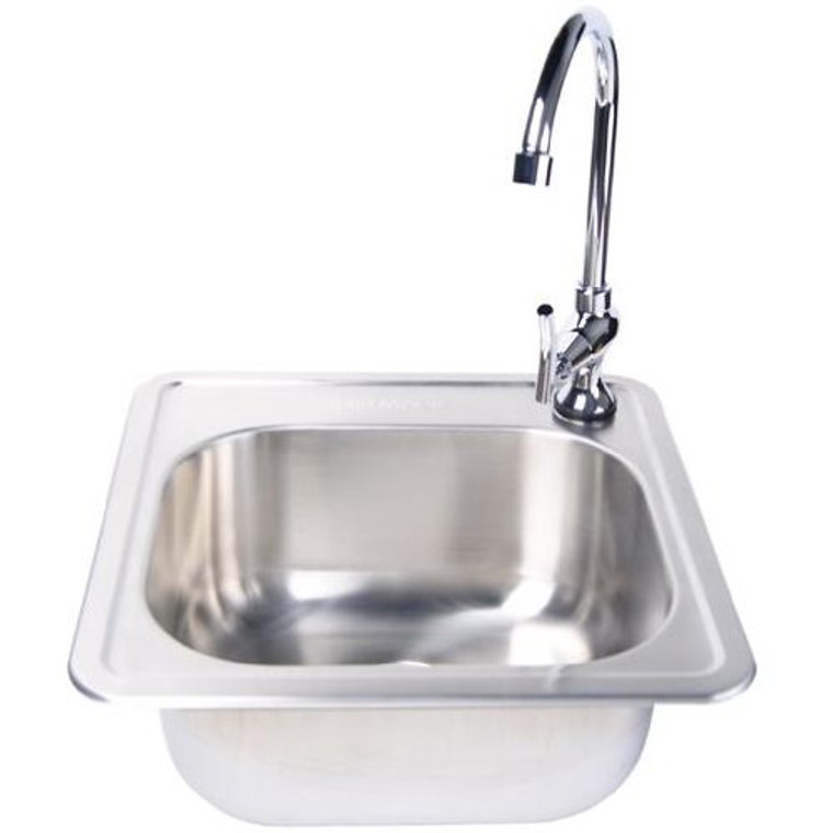 Fire Magic 3587 + 3588 Stainless Steel 15x15 Sink With Faucet