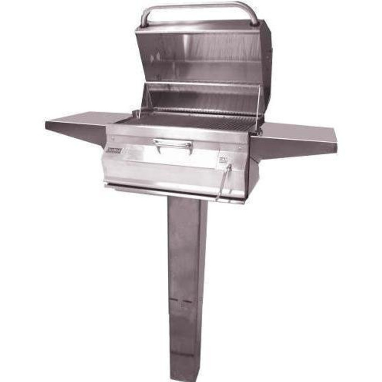 Fire Magic 22-SC01C-G6 Charcoal Legacy In Ground Post Grill with Smoker Hood