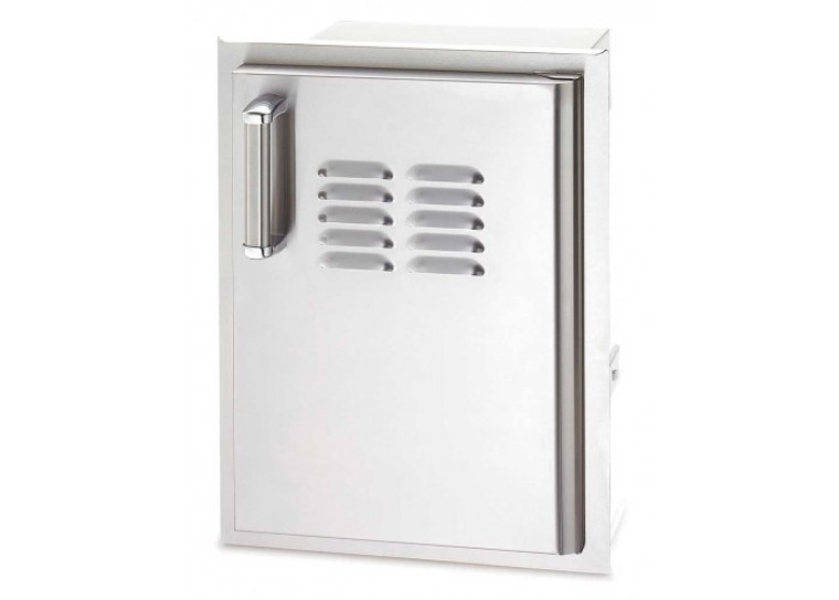 Fire Magic 53820SC-TR Premium Flush Mount 14 Inch Right Hinged Soft Close Single Access Door with Tank Tray And Louvers