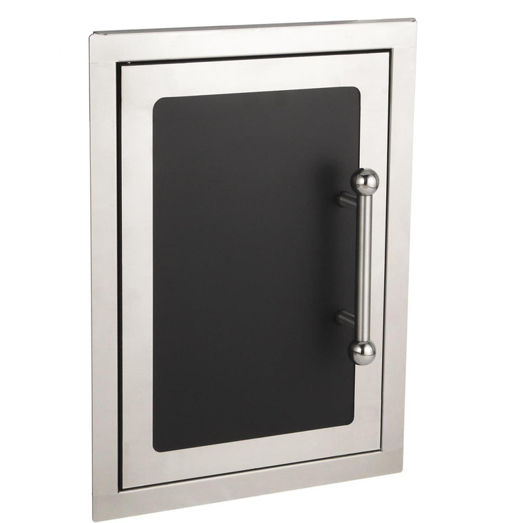 Fire Magic 53920HSC-L Echelon Black Diamond 14" Left-Hinged Single Access Door - Vertical With Soft Close