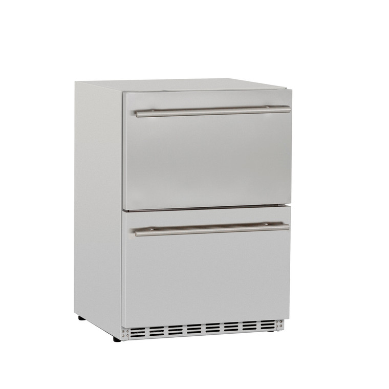 TrueFlame 24" 5.3C Deluxe Outdoor Rated 2-Drawer Refrigerator - TF-RFR-24DR2