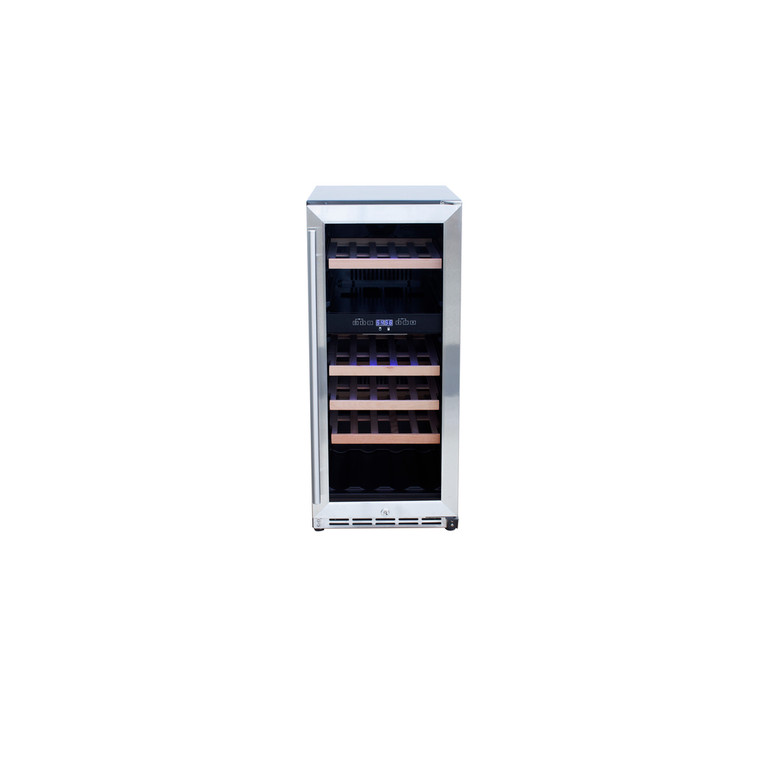 TrueFlame 15" Outdoor Rated Dual Zone Wine Cooler - TF-RFR-15WD