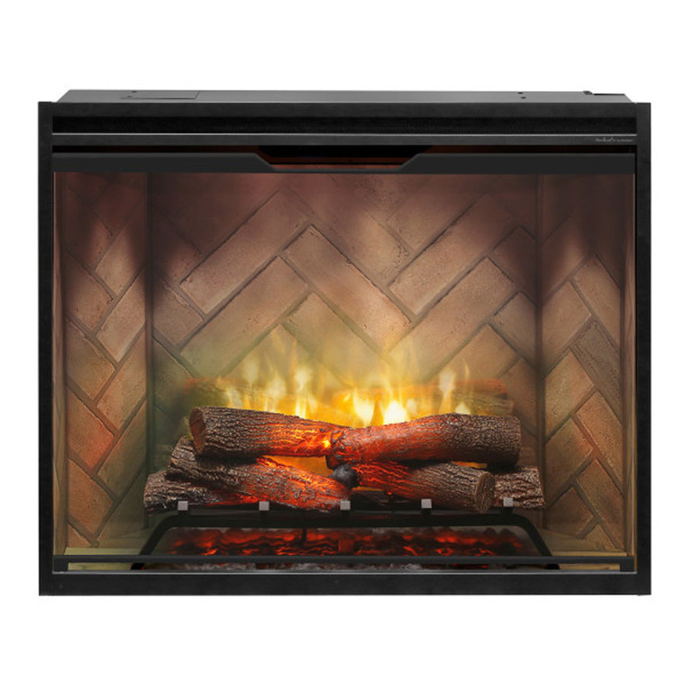 Dimplex Revillusion&reg; 36" Portrait Built-In Firebox with Front Glass and Plug Kit - RBF36P-FG 