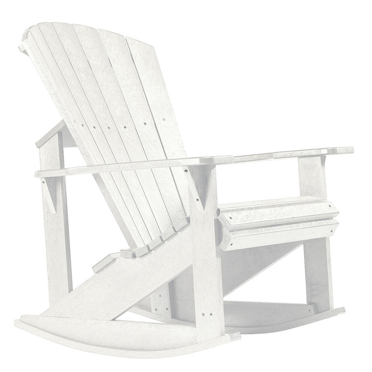 C. R. Plastics Adirondack Rocker, White - LIQUIDATION - C04-LIQ-WHITE