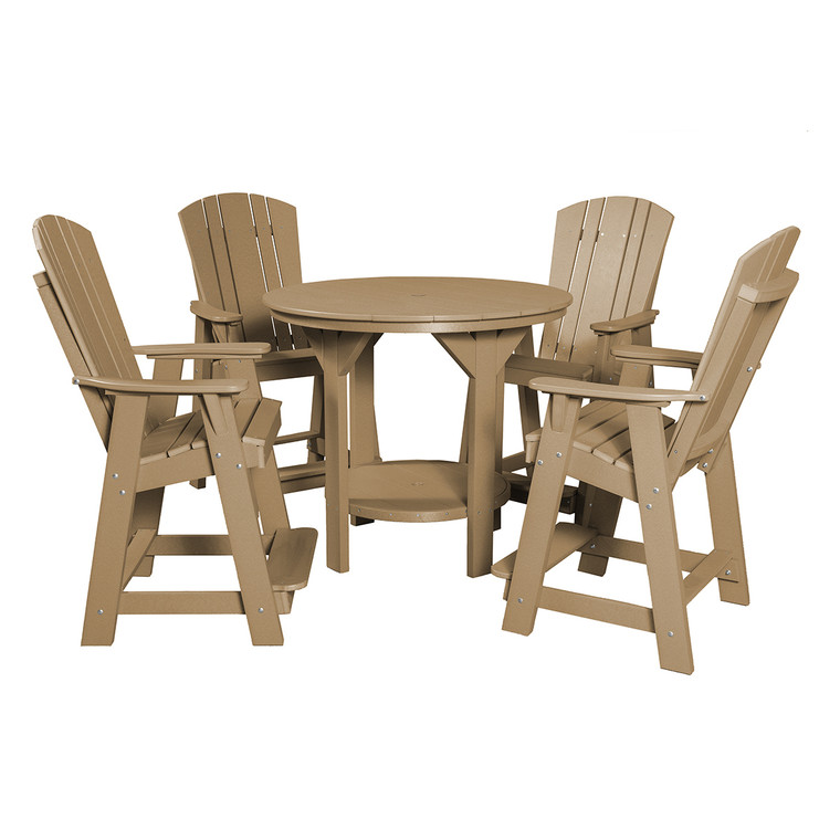 Wildridge Heritage 48" Pub Table with (4) Balcony Chairs