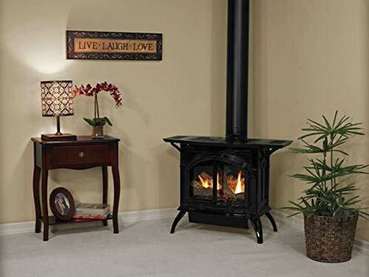 Empire Comfort Systems Heritage Cast Iron Porcelain Mahogany Stove DVP30CC30MN - Natural Gas