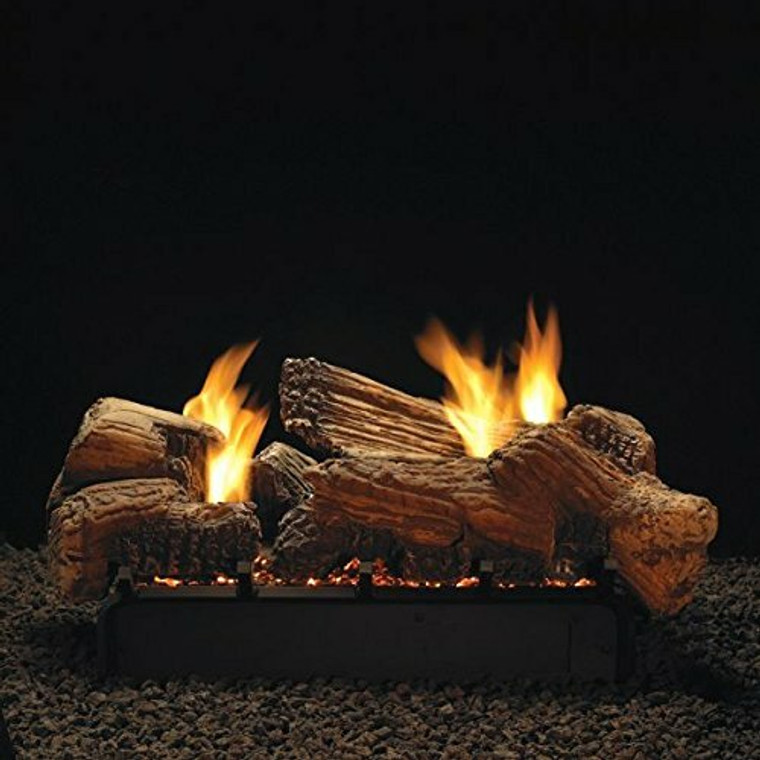 Empire Comfort Systems 30" Stone River Logset with IP VF/V Slope Glaze Vista Burner, NG