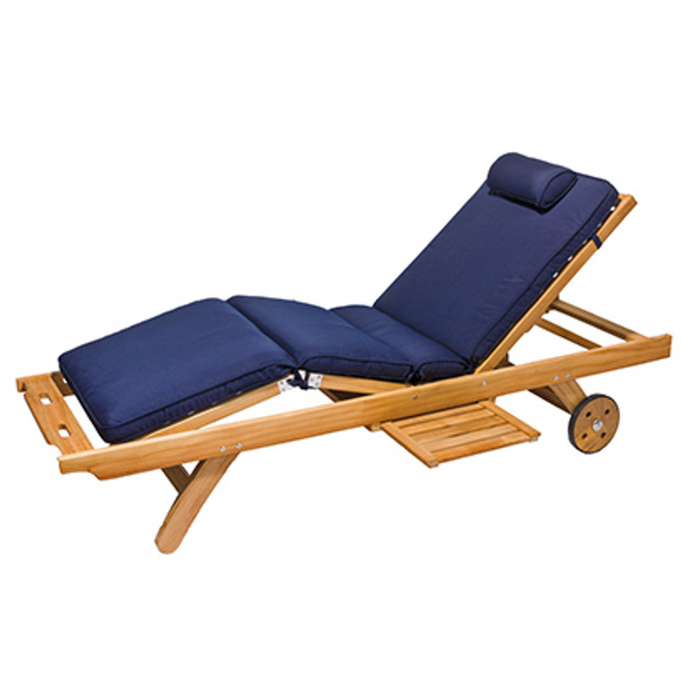 Royal Teak Sun Bed Cushion - Navy