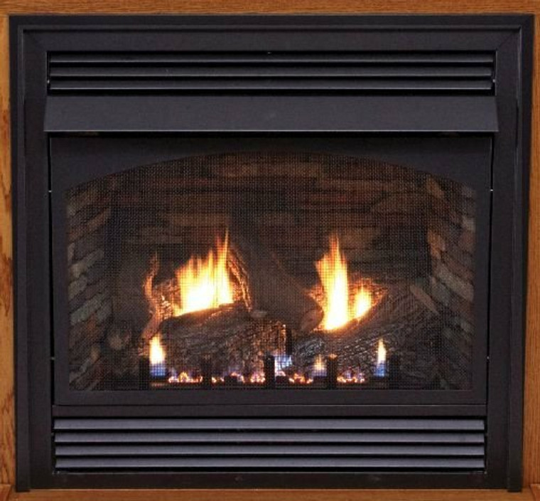 Empire Vent-Free Premium Fireplace 36-inch, Millivolt, Remote Ready, Blower, 36,000 Btu, NG, with logs and liner