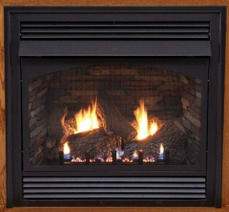 Empire Vent-Free Premium Fireplace 36-inch, Millivolt, Remote Ready, Blower, 36,000 Btu, LP, with logs and liner