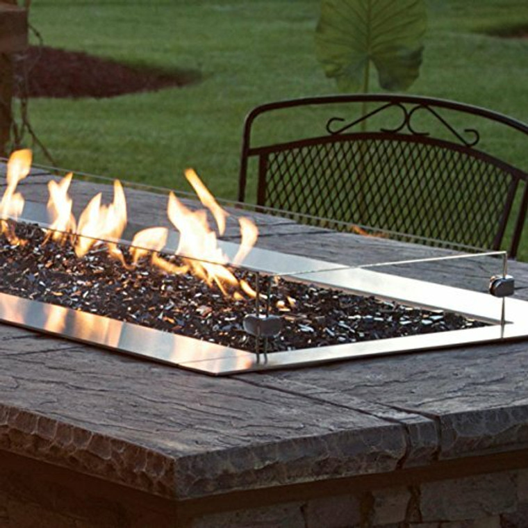 White Mountain Hearth by Empire Glass Wind Deflector Kit for 60-inch Outdoor Linear Fire Pits
