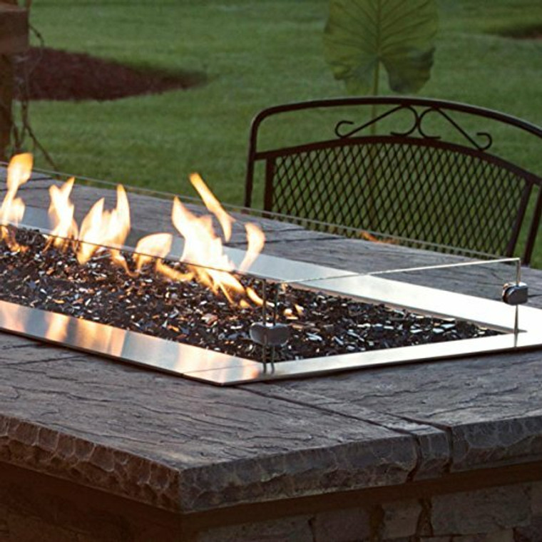 White Mountain Hearth by Empire Glass Wind Deflector Kit for 48-inch Outdoor Linear Fire Pits