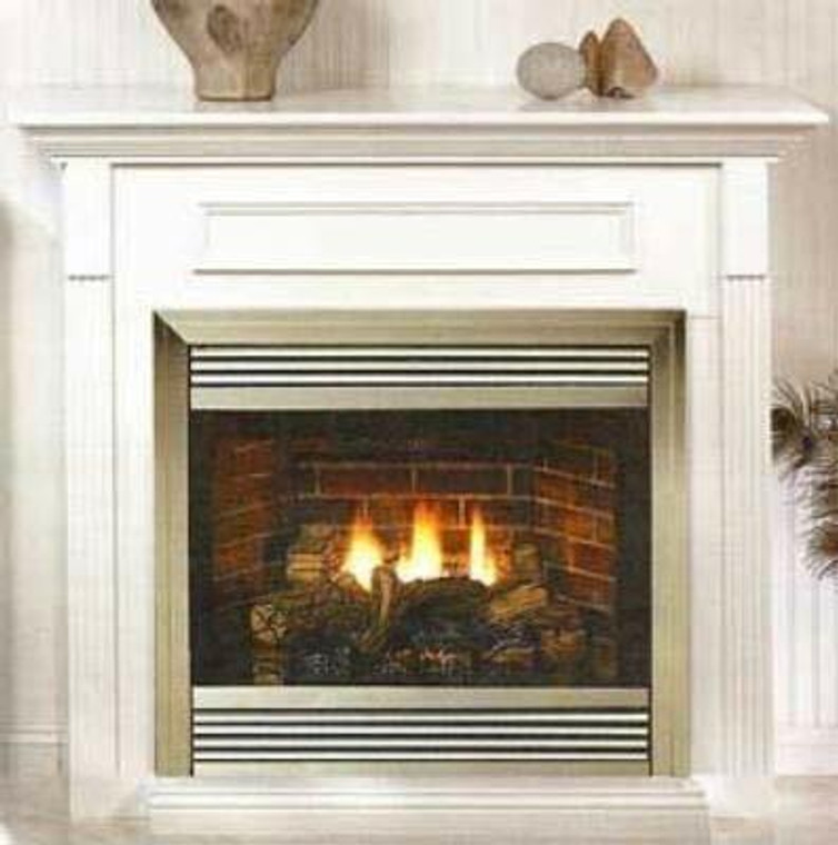 Empire EMBF3SW Standard Cabinet Mantel with Base - White