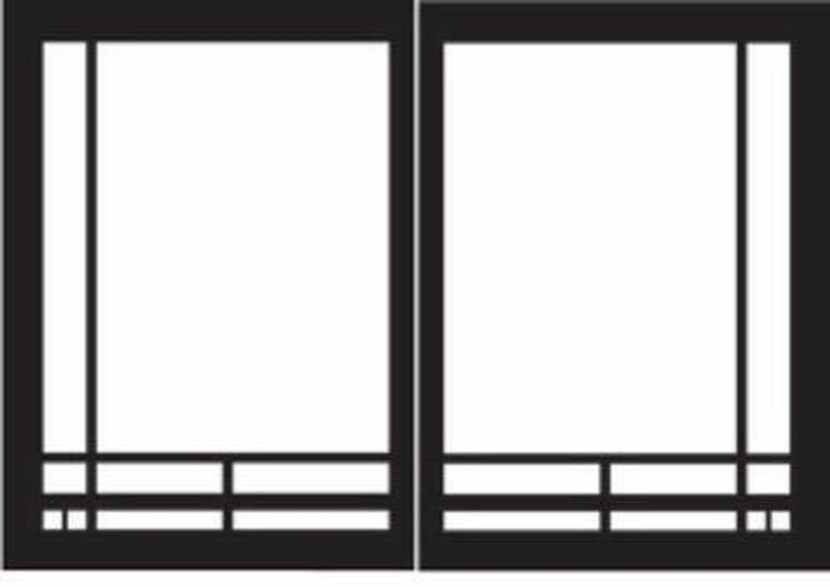 Empire Comfort Systems Mission Rectangle Door Set for Deluxe 32" fireplaces - Matte Black