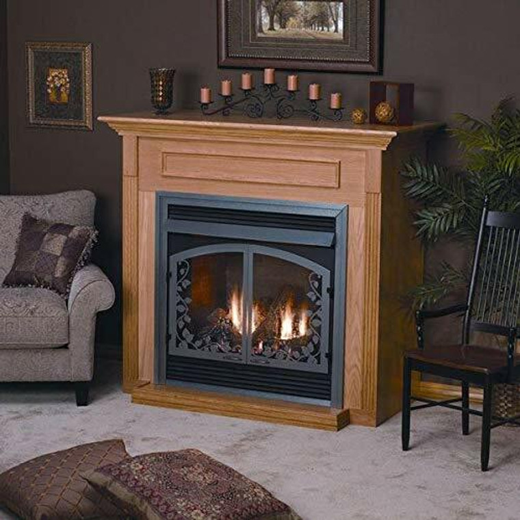 Empire Comfort Systems Standard Cabinet Mantel EMBF4SUH with Base - Unfinished Hardwood