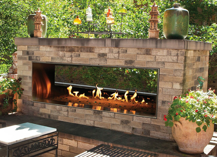 Empire Comfort Systems Carol Rose Outdoor SS See-Through 48" Linear Fireplace - LP