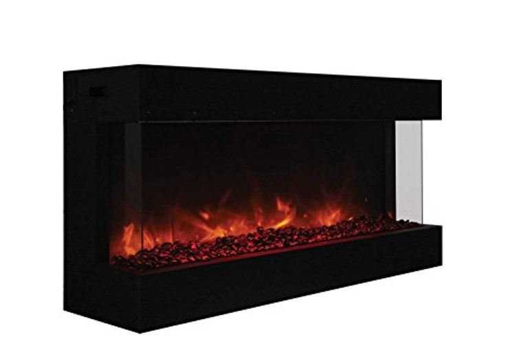 Amantii Series Slim Built-in 3-Sided Electric Fireplace with Logs (50-TRV-Slim), 50-Inch
