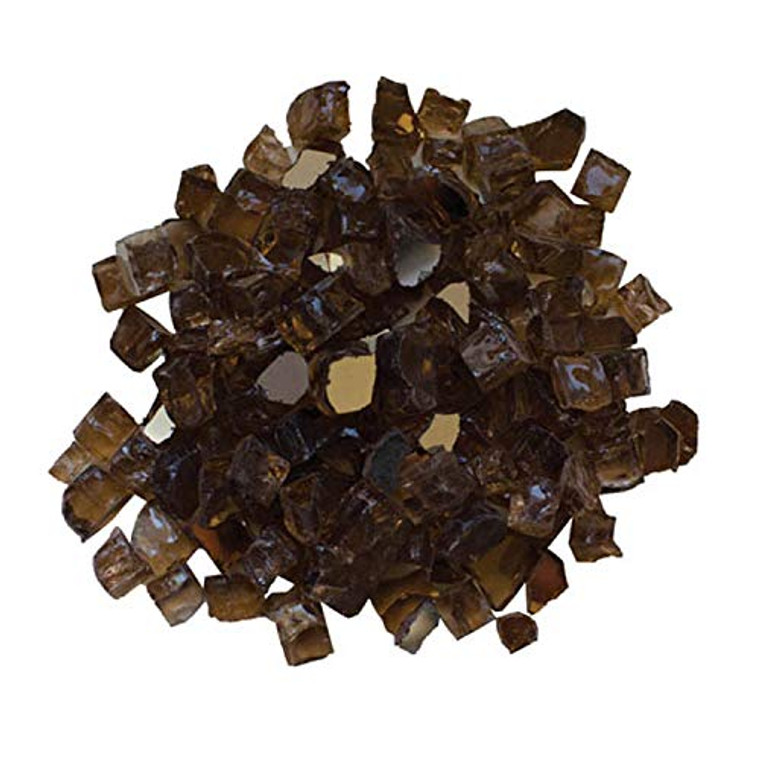 Amantii 1/4-Inch Light Brown Reflective Fire Glass (AMSF-GLASS-02), 5 Pounds