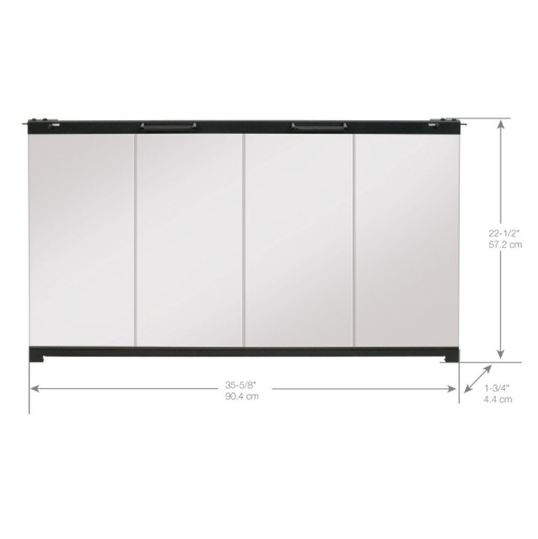 Dimplex BFDOOR39BLKSM 39-Inch Glass Door for Built-In Electric Firebox, Black