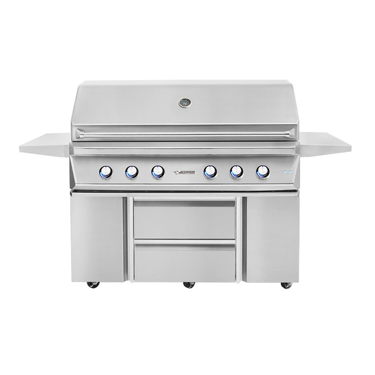 Twin Eagles TEGB54SD-B 54" Grill Base w/ Storage Drawers, Two Doors