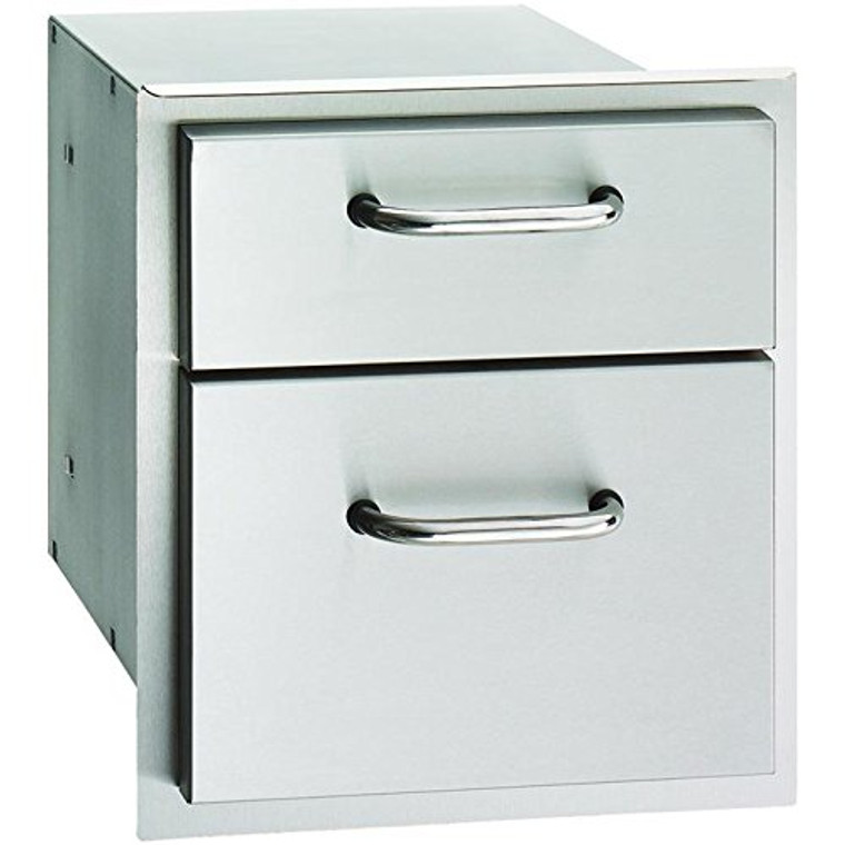 AOG Double Wall Stainless Steel Double Drawers for Built-In Grills 1615DSSD