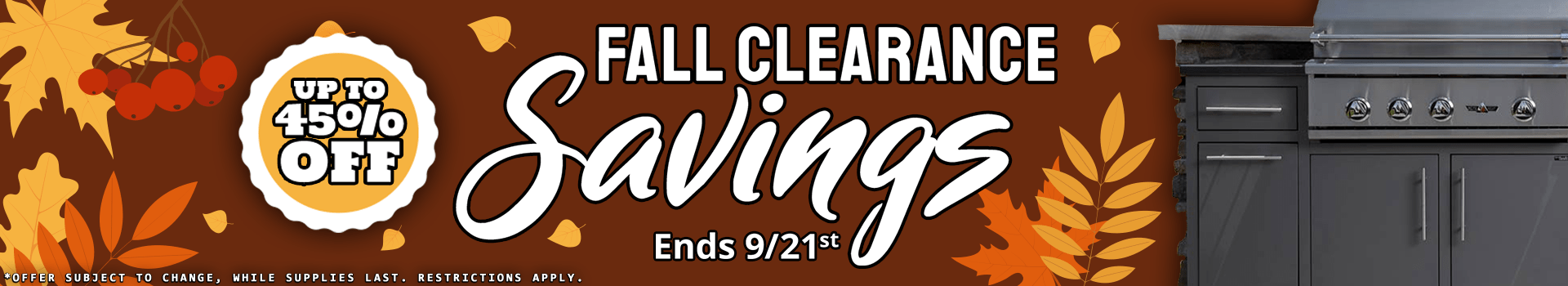 Fall Clearance Sale