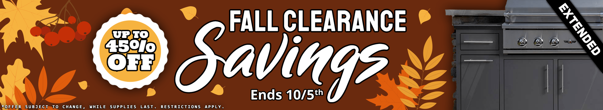 Fall Clearance Sale