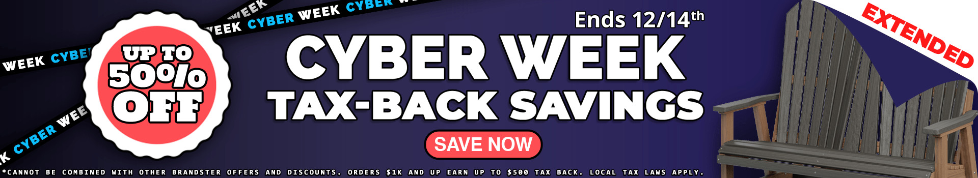 Cyber Week Tax Back Sale